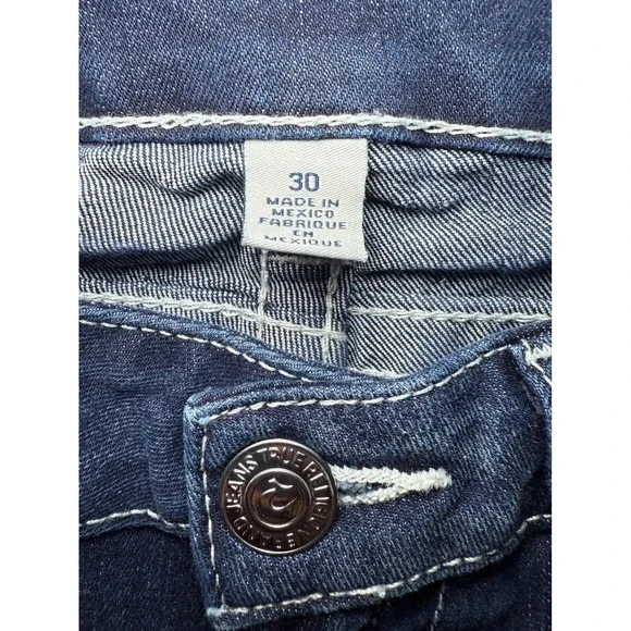 True Religion Women's Sz 30 Skinny Jeans Dark Wash - Picture 2 of 7